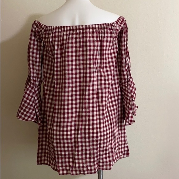 NWT CAPULET Revolve off shoulders Gingham dress SX - Picture 6 of 10